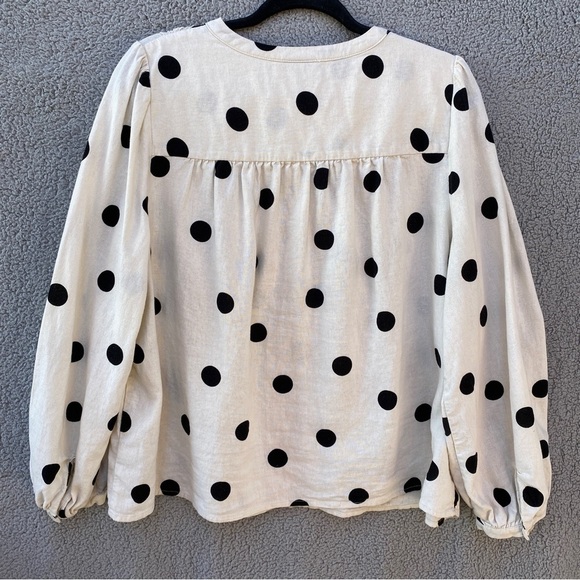Who What Wear Black Polka Dot Blouse - Picture 8 of 11